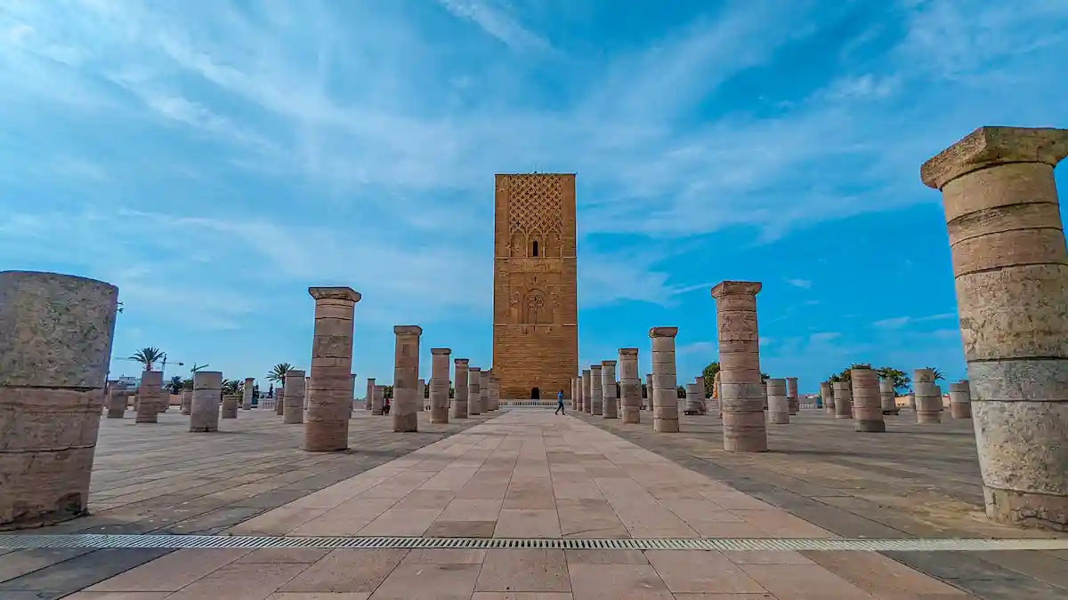 10 Best Places To Visit In Morocco - Travel Guide hassan tower in rabat with pillers surrounding it