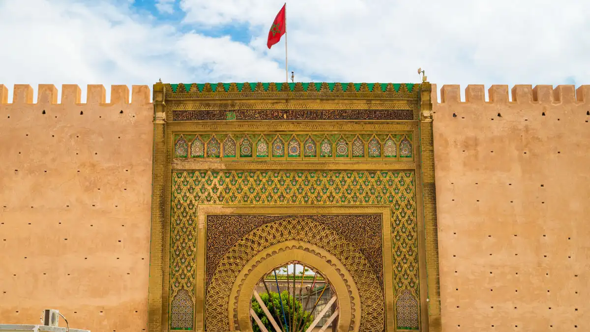 bab mansour in meknes medina