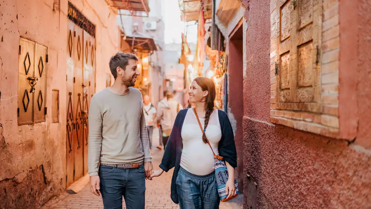 Travel to Marrakech I All You Need couple travel to marrakech in the medina