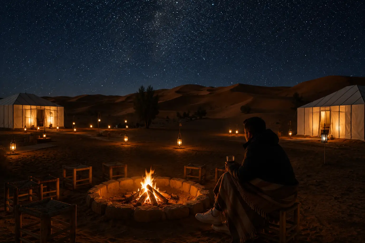 Sahara desert in winter